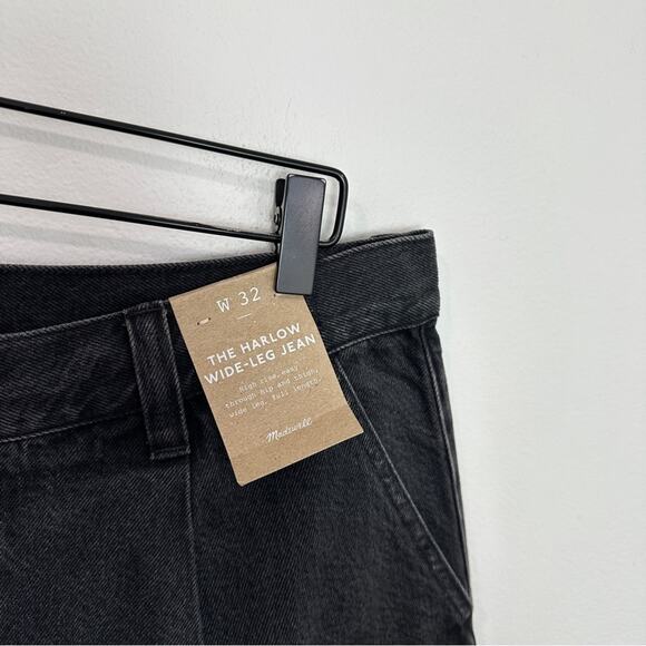 Madewell The Harlow Wide-Leg Jean Airy Denim Edition Hollenbeck Wash Size 32 - Picture 8 of 11